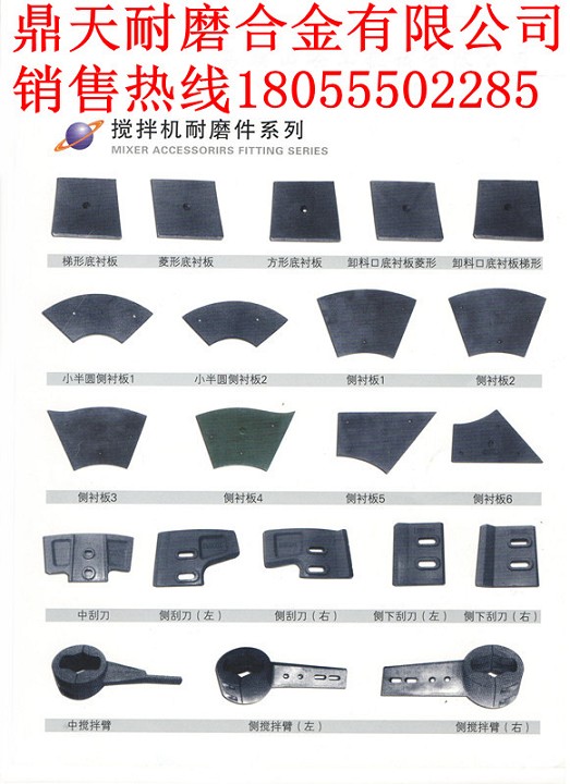 仕高瑪2方雙臥軸攪拌機(jī)側(cè)襯板、側(cè)刮刀、側(cè)下刮刀價(jià)格
